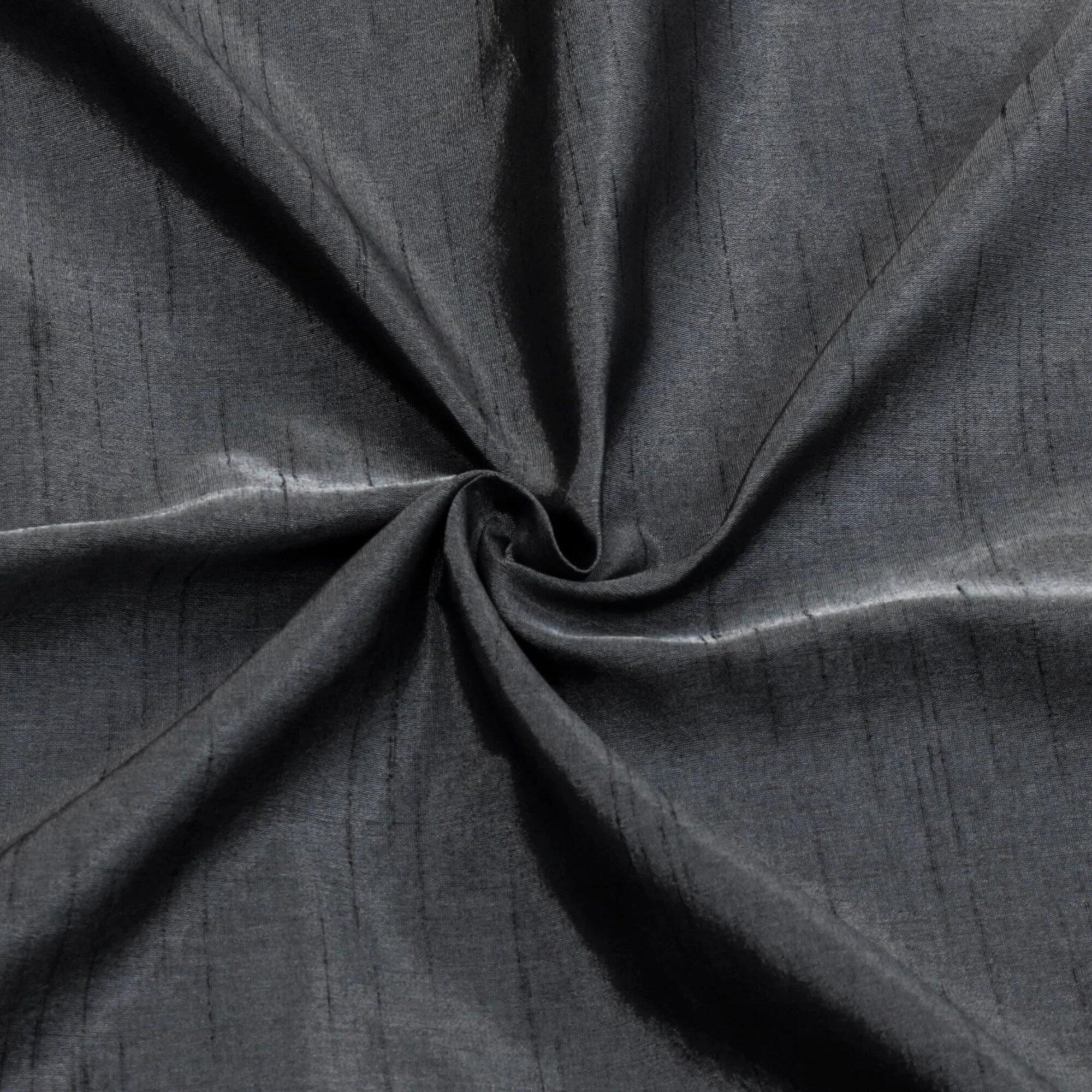 Charcoal Gray Faux Silk Fabric By The Yard