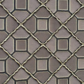 Grey And Black Tile Jacquard Fabric By The Yard