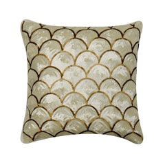 Singing Mermaid - Grey Art Silk Throw Pillow Cover