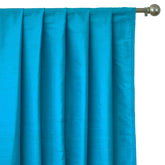 Peacock Blue Silk Dupioni Curtain Panels