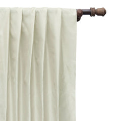 Ivory Art Silk Curtain Panels