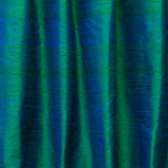 Peacock Silk Dupioni Curtain Panels