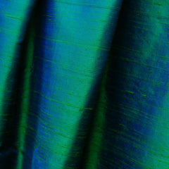 Peacock Silk Dupioni Curtain Panels