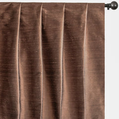 Bronze Pure Silk Dupioni Curtain Panels