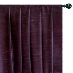 Dark Wine Silk Dupioni Curtain Panels