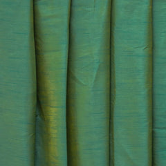 Aqua And Yellow Art Silk Curtain Panels