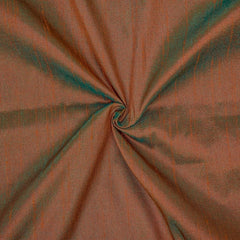 Rust And Green Art Silk Curtain Panels