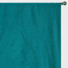 Teal Blue Art Silk Curtain Panels