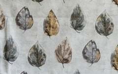 Gray, Beige Printed Polyester Fabric by the Yard