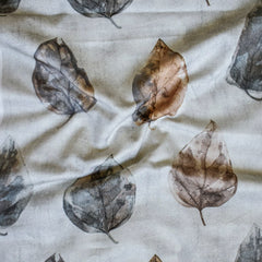 Gray, Beige Printed Polyester Fabric by the Yard