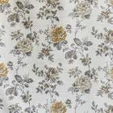 Mustard Yellow Embroidered Polyester Fabric by the Yard