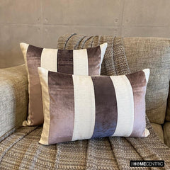 Swathe Wine - Purple Velvet & Linen Decorative Lumbar Pillow Cover