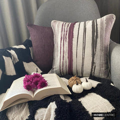 Berry Martini - Purple Silk Throw Pillow Cover