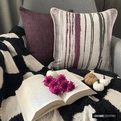 Berry Martini - Purple Silk Throw Pillow Cover