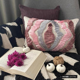 Begonia - Pink Linen Decorative Lumbar Pillow Cover