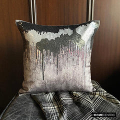 Exodus - Grey Velvet Decorative Throw Pillow Cover