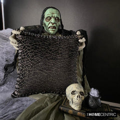 Crystal Black Mosaic - Black Velvet Decorative Throw Pillow Cover