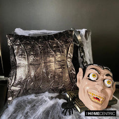 Stunning Charcoal - Charcoal Faux Leather Throw Pillow Cover