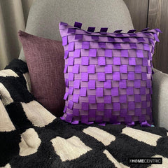 Purple Harmony - Purple Faux Suede Throw Pillow Cover