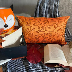 Juicy - Art Silk Orange Decorative Decorative Lumbar Pillow Cover