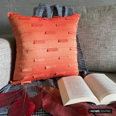 Orange Ocean - Orange Art Silk Throw Pillow Cover