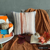 Rustic Martini - Rust Jacquard Silk Throw Pillow Cover