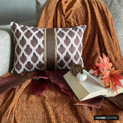 Woodland Comfort - Brown Jacquard Decorative Lumbar Pillow Cover