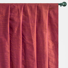 Rust And Purple Art Silk Curtain Panels