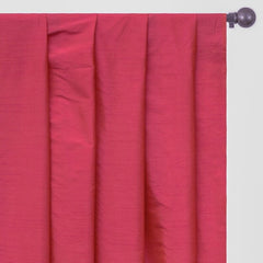 Pink And Orange Art Silk Curtain Panels