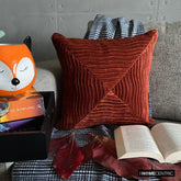 Centric Wrap - Rust Velvet Throw Pillow Cover