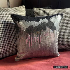 Exodus - Grey Velvet Decorative Throw Pillow Cover