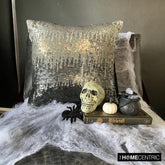 Knight Of Soul - Gray Art Silk Decorative Throw Pillow Cover