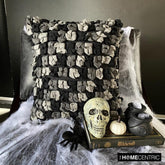Midnight Punch - Black & Grey Felt Decorative Throw Pillow Cover