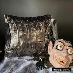 Stunning Charcoal - Charcoal Faux Leather Throw Pillow Cover