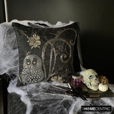 Night Owls - Black Art Silk Decorative Throw Pillow Cover