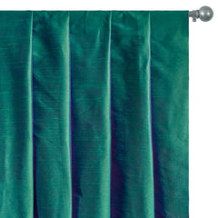 Peacock Art Silk Curtain Panels