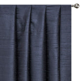 Midnight Blue Pure Silk Dupioni Curtain Panels