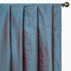 Blue And Red Art Silk Curtain Panels