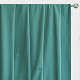 Aqua Green Velvet Curtain Panels