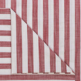 Red Gingham Stripes Cotton Fabric