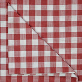 Red Gingham Checks Cotton Fabric
