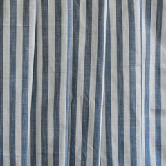 Blue Gingham Stripes Cotton Fabric