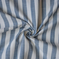 Blue Gingham Stripes Cotton Fabric