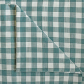 Teal Gingham Checks Cotton Fabric