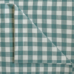 Teal Gingham Checks Cotton Fabric