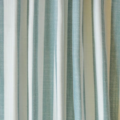 Teal Gingham Stripes Cotton Fabric