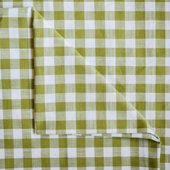 Chartreuse Gingham Checks Cotton Fabric