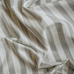 Beige Gingham Stripes Cotton Fabric