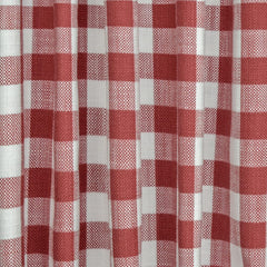 Red Gingham Checks Cotton Fabric