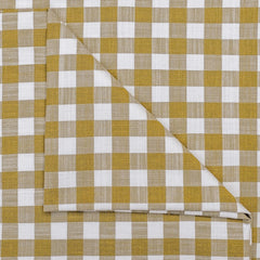 Mustard Yellow Gingham Checks Cotton Fabric